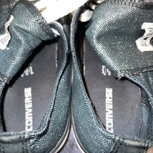 Converse All Star Mega Tongue Ox Shoes Sneakers Black Shimmer 632573F Sz 5 US - Picture 5 of 8